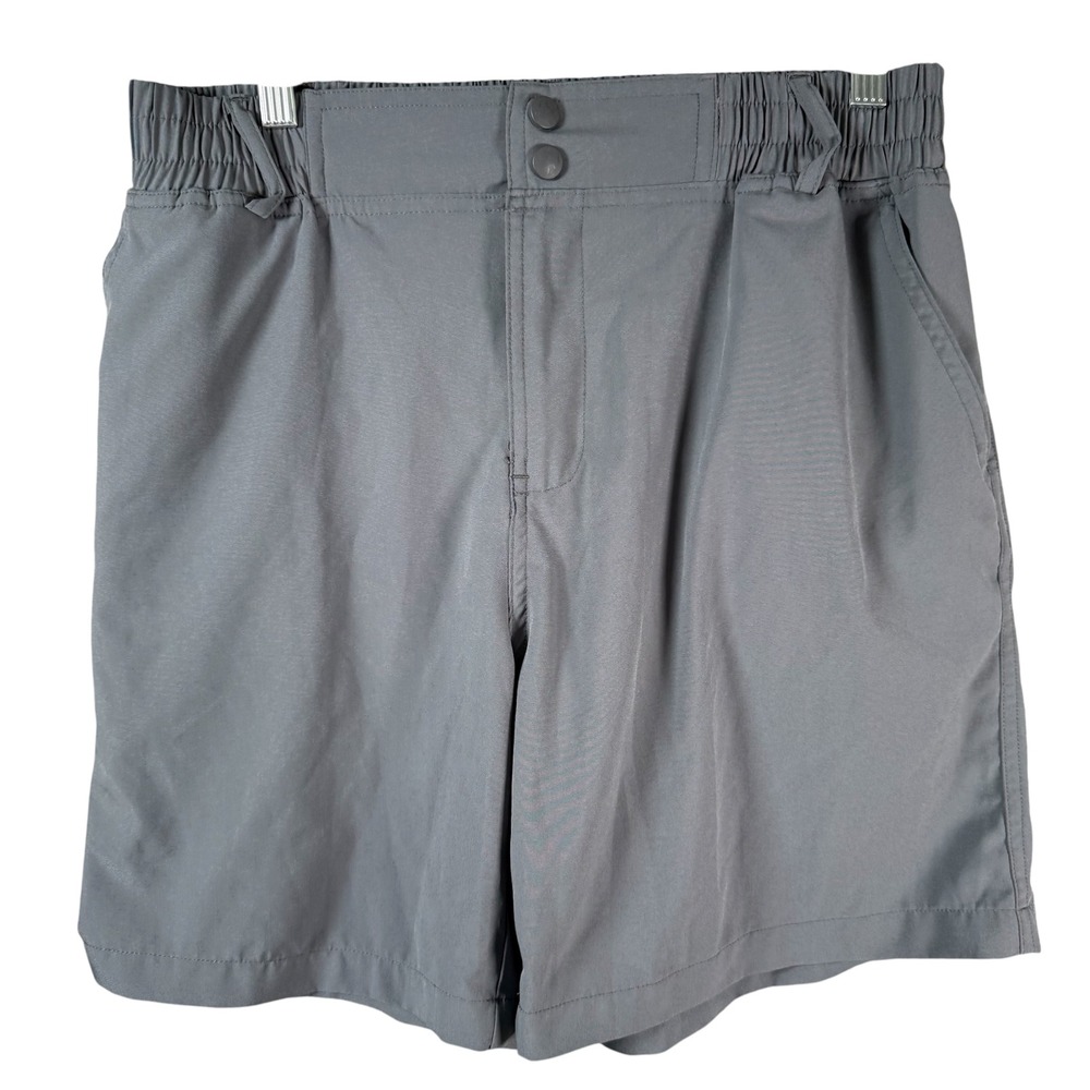 Burlebo Everyday Performance Short Men Medium Gray Stretch Hiking Casual Outdoor